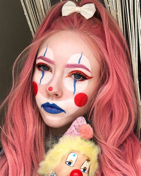 cute clown makeup easy|cute female clown makeup.